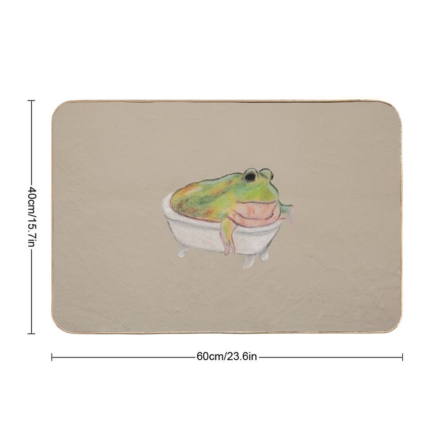 Frog in A Bathtub Bath Mat