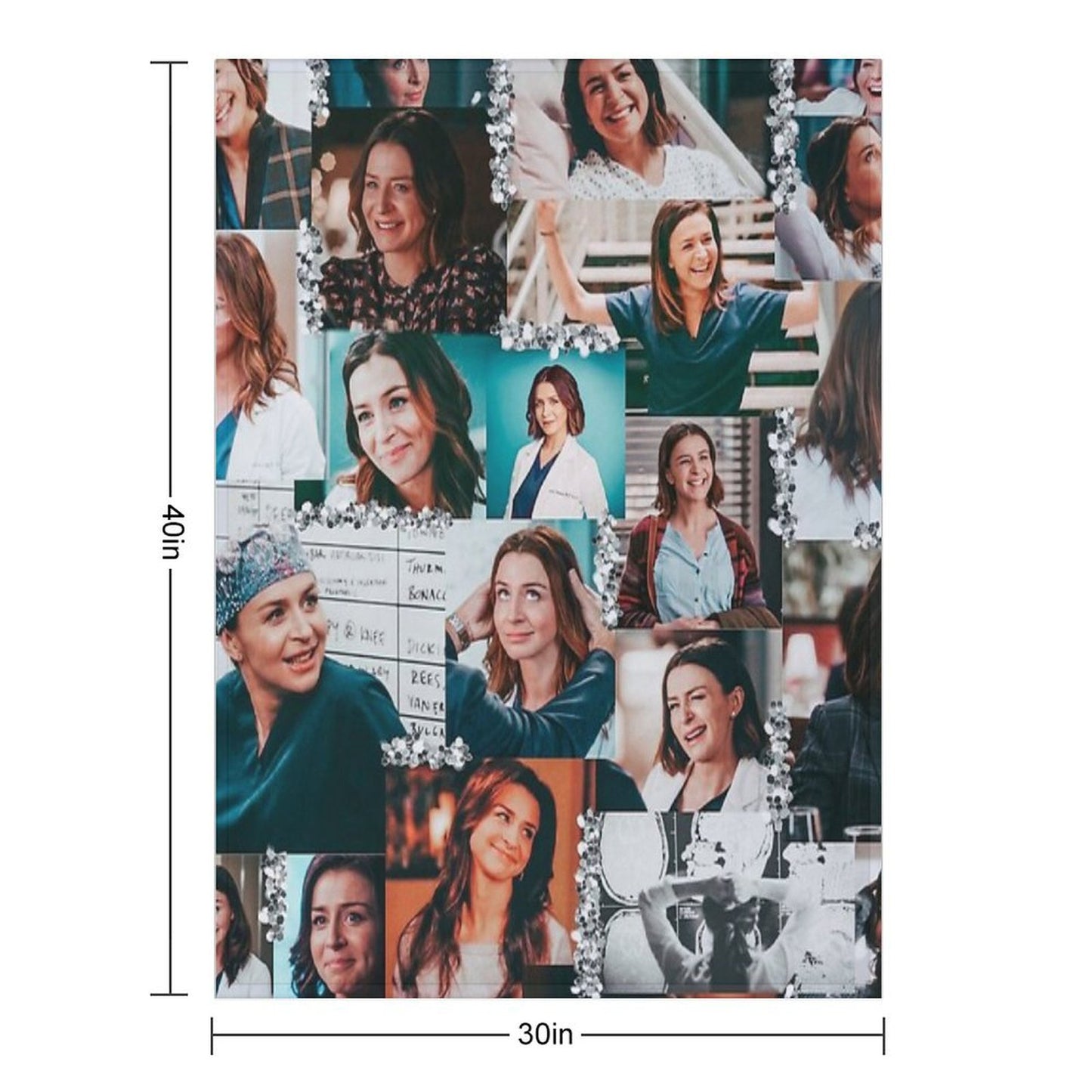 Amelia Shepherd Collage ) Throw Blanket