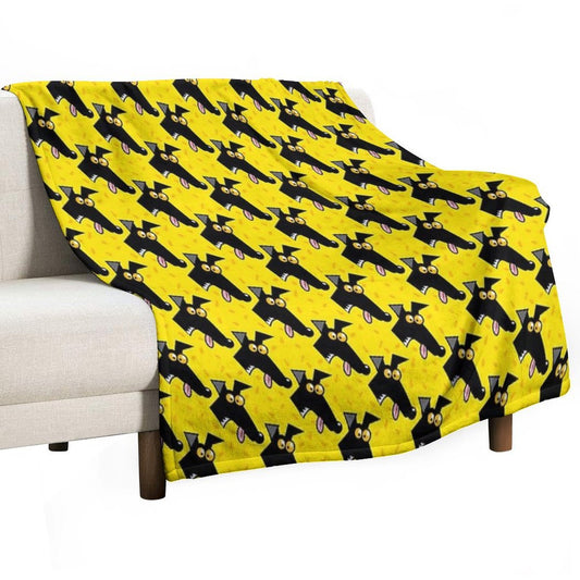 Seamless Derp Yellow Throw Blanket