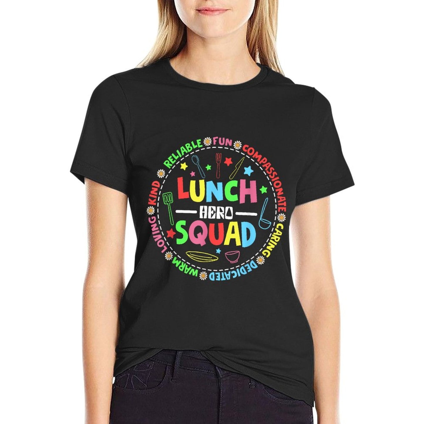 School Lunch Hero Squad Funny Cafeteria Workers Lunchroom T-Shirt
