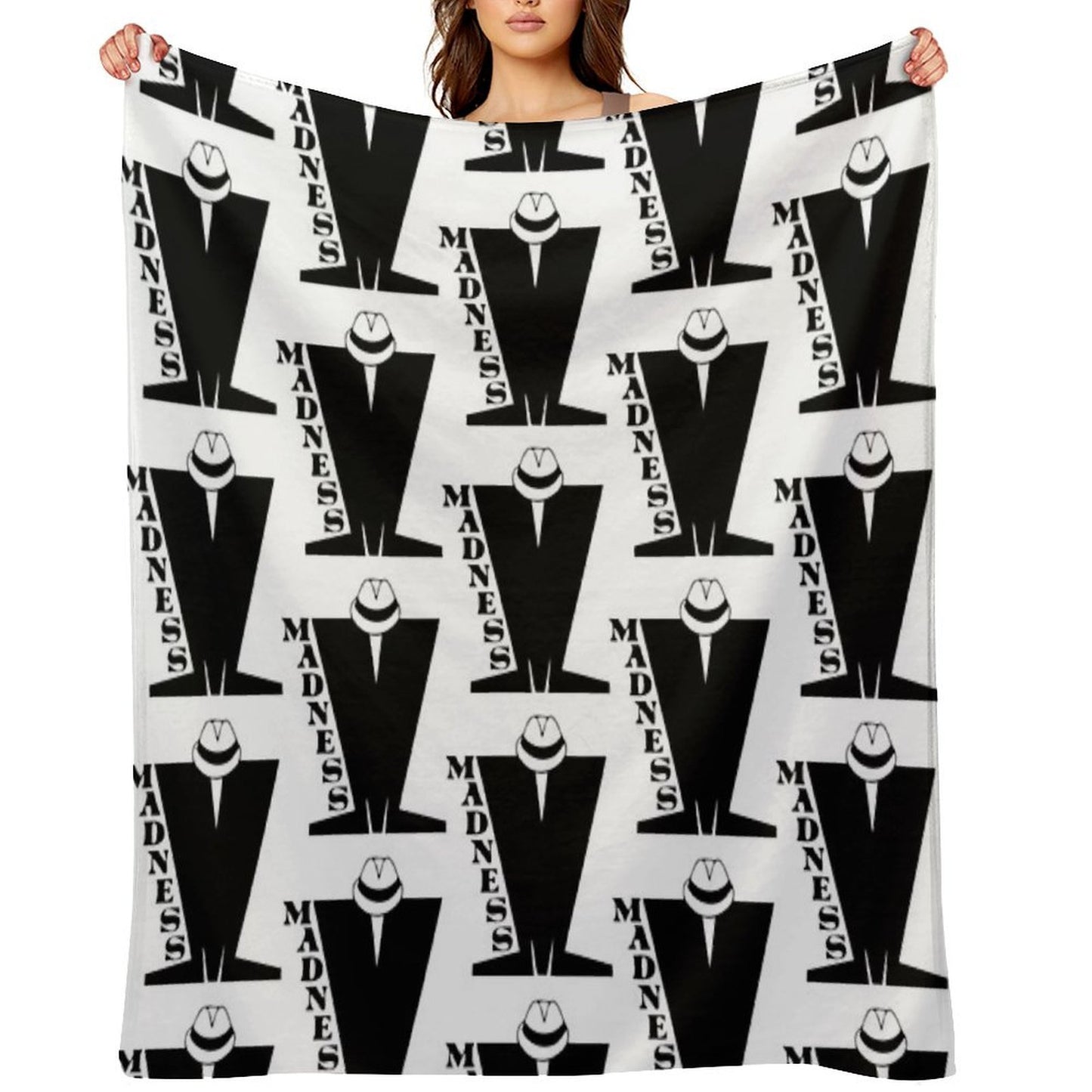 Hat The Madness Retro Band Gift for Fans Throw Blanket