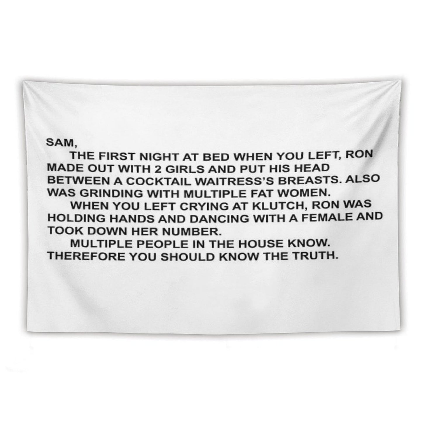 THE NOTE Tapestry