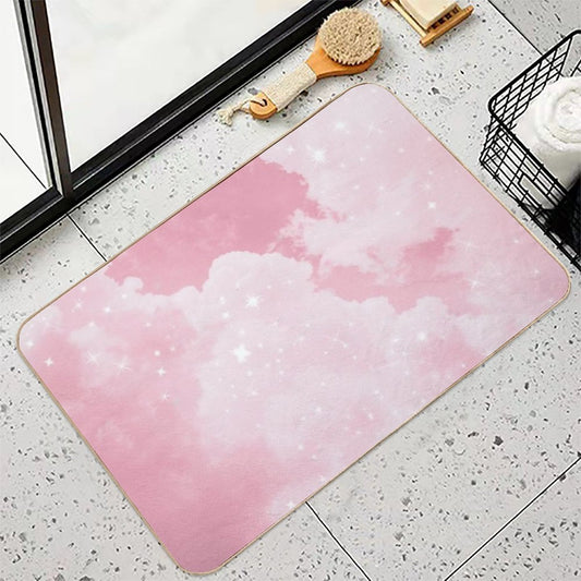 Pink Clouds Sparkling Bath Mat
