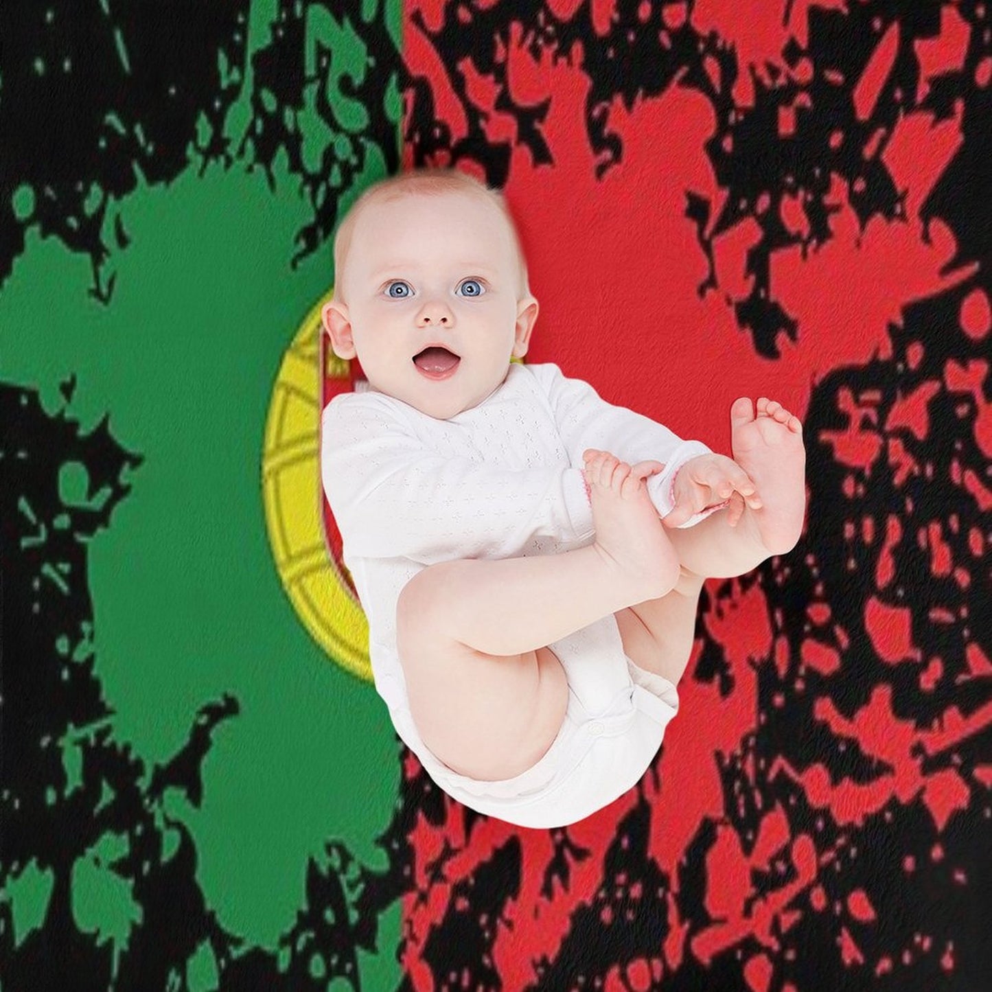 Portugal Souvenir Landmark, Portugal Flag Travel Throw Blanket