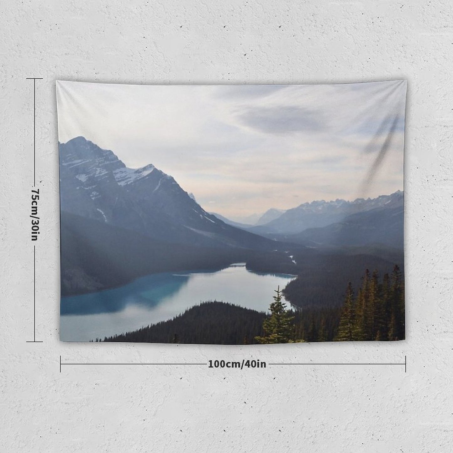 Mountain Lake Forest Dream Tapestry