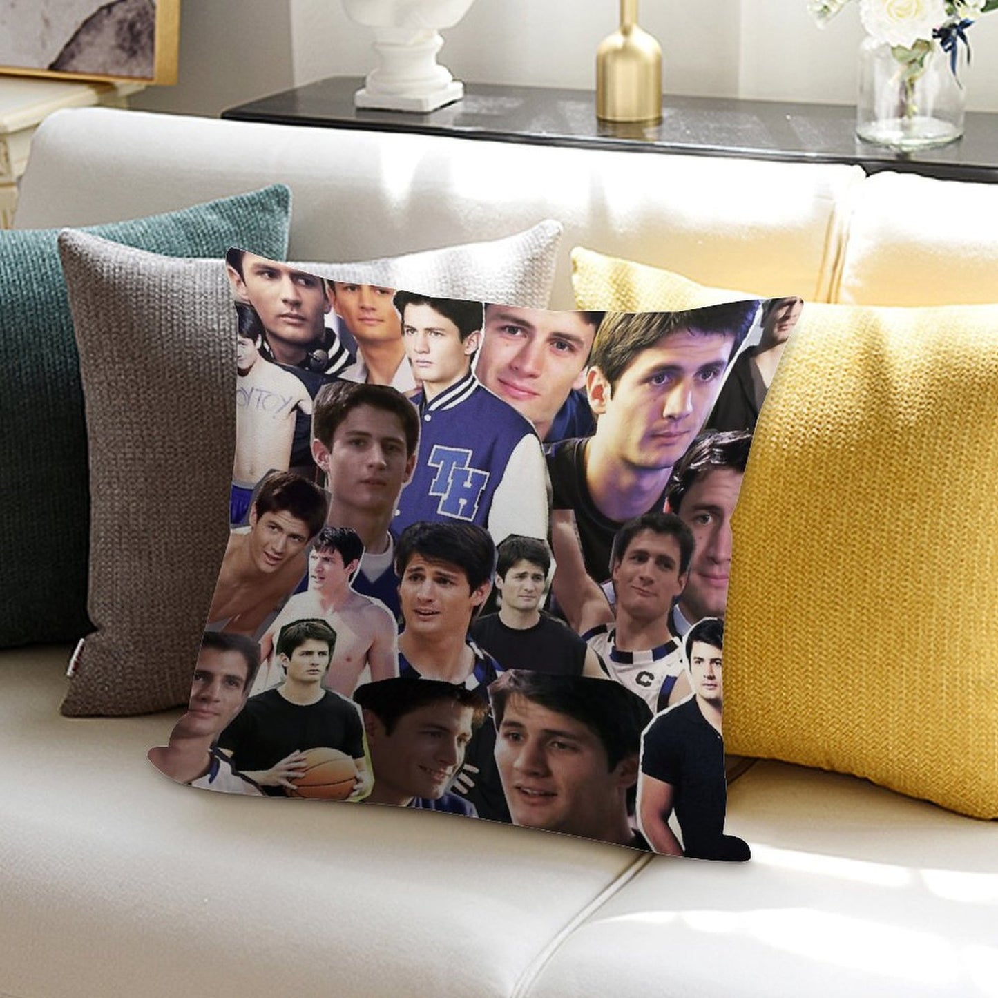 Nathan Scott Collage 2 Soft Easy Maintenance Throw Pillow