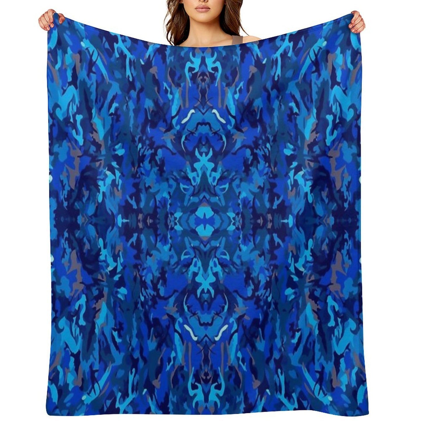 A Mix Up of The Blues Throw Blanket