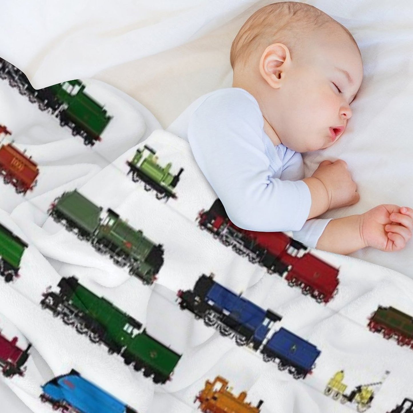 Iconic British Steam Trains Throw Blanket