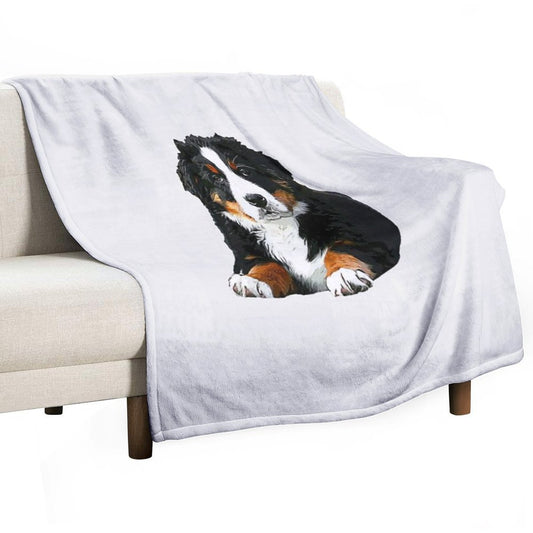 Bernese Mountain Dog Pup! Throw Blanket