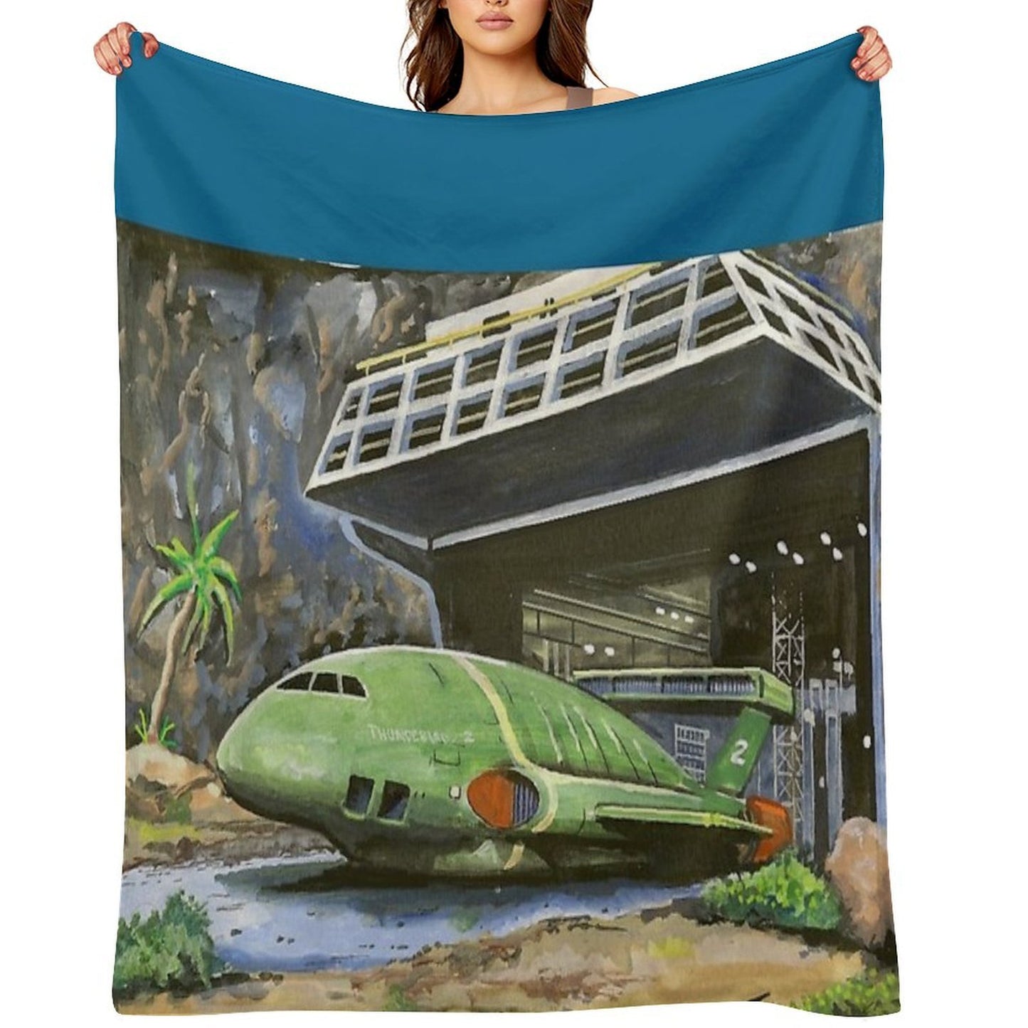 Thunderbird 2 from Thunderbirds Throw Blanket