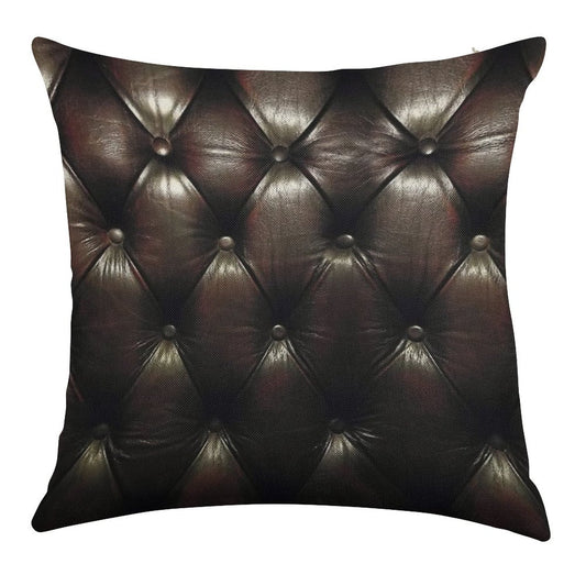 Chesterfield Natural Linen Throw Pillow Cover