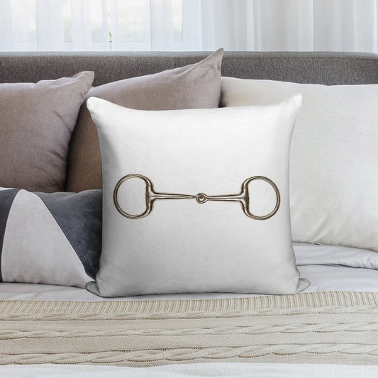 Snaffle Bit Soft Luxury Feel Throw Pillow