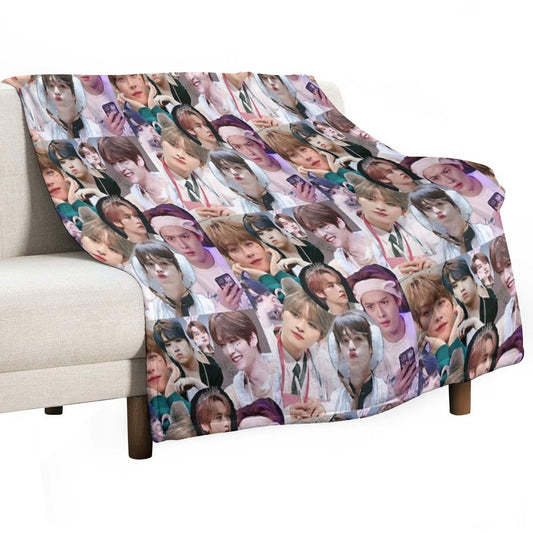 Lee Know Collage Throw Blanket