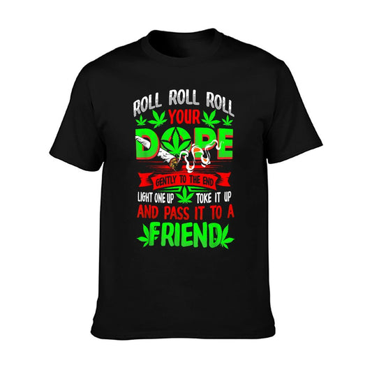 Funny Weed Pot Lover Roll Joint Friend Smoking Marijuana T-Shirt
