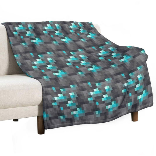 Deepslate Diamond Ore Throw Blanket