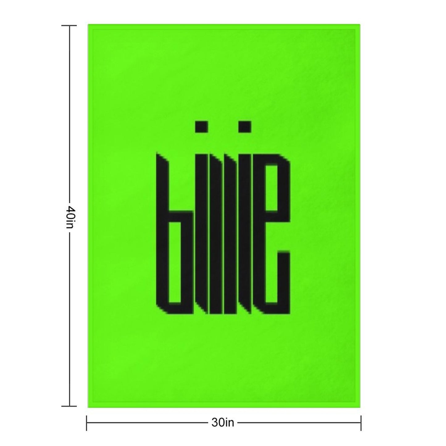 Neon Billie Eilish Art Throw Blanket