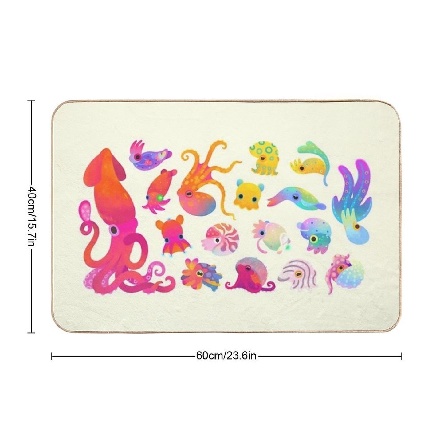 Cephalopod - Pastel Bath Mat