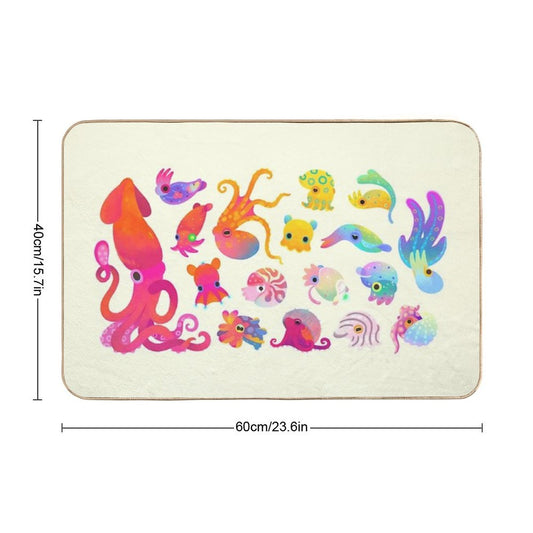 Cephalopod - Pastel Bath Mat