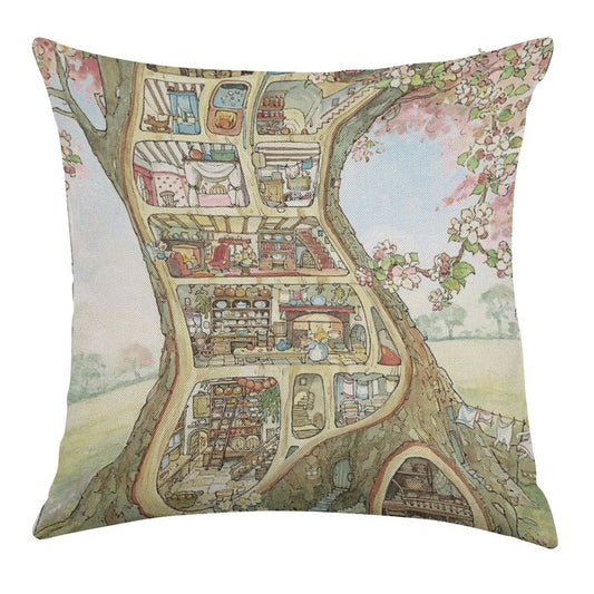 Crabapple Cottage Linen Throw Pillow Cover