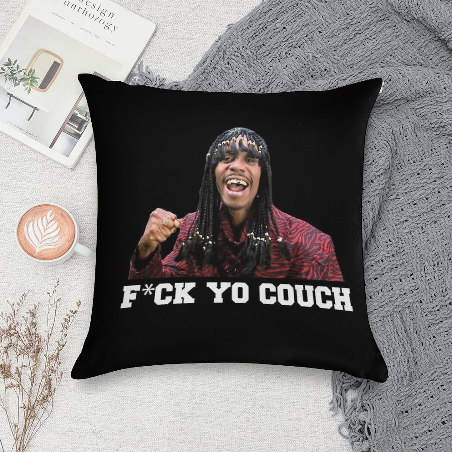 Fck Yo Couch Soft Luxury Feel Throw Pillow