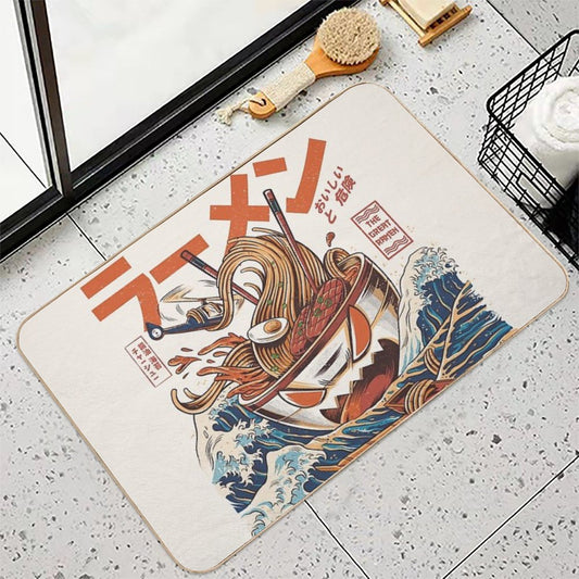 The Great Ramen Off Kanagawa Bath Mat