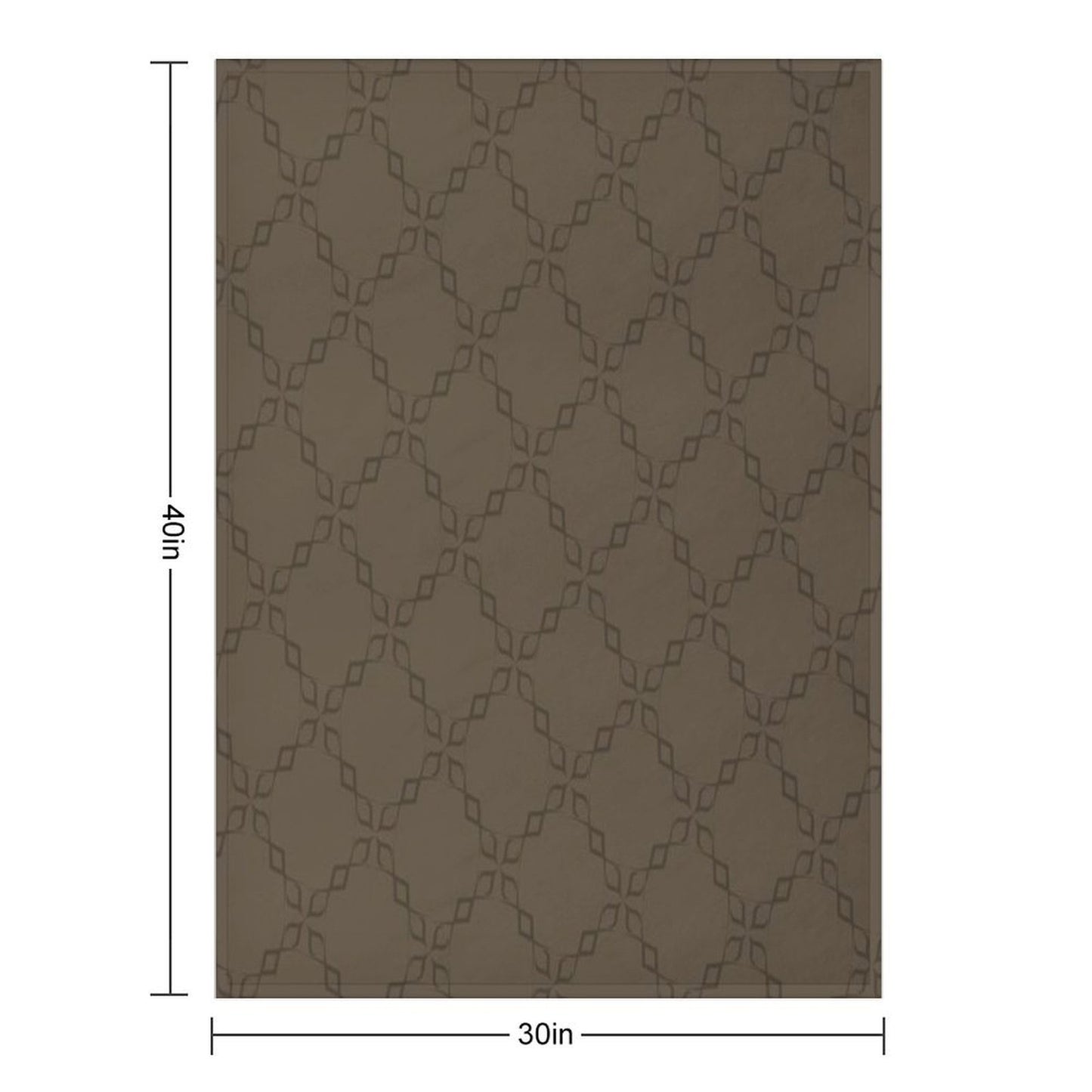 Circle Chain of Gray Mixed with Light Brown Throw Blanket