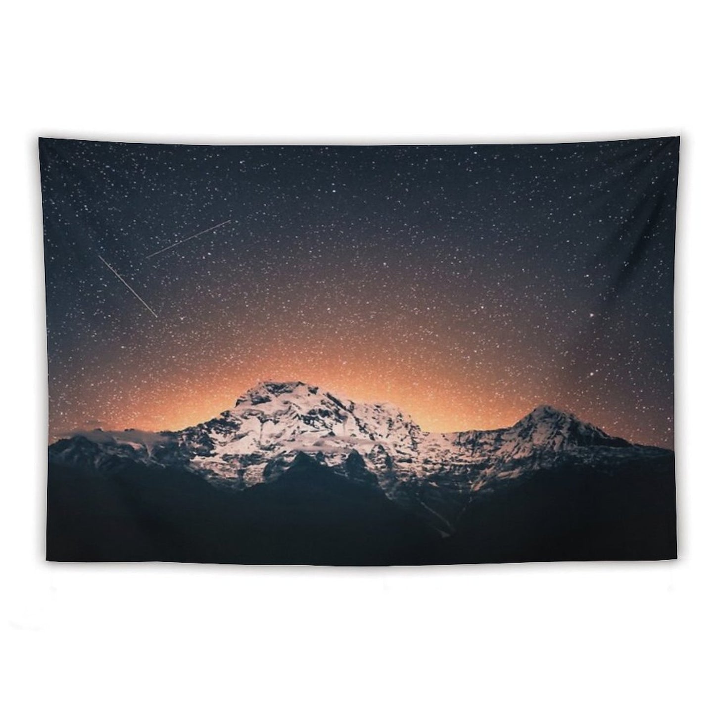 Star Mountain Milky Way Night Tapestry