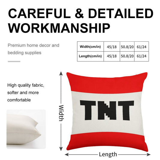 TNT Linen Throw Pillow Cover