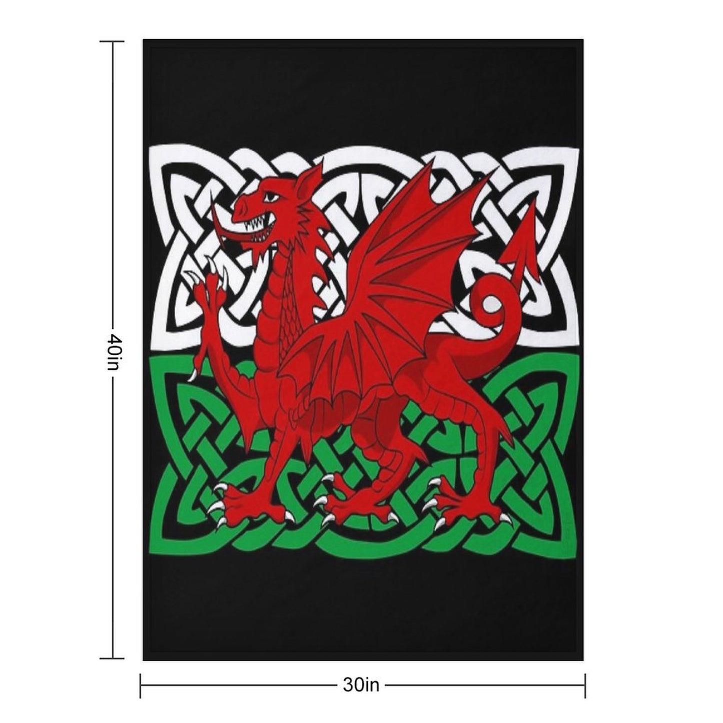 Y Ddraig Goch Throw Blanket