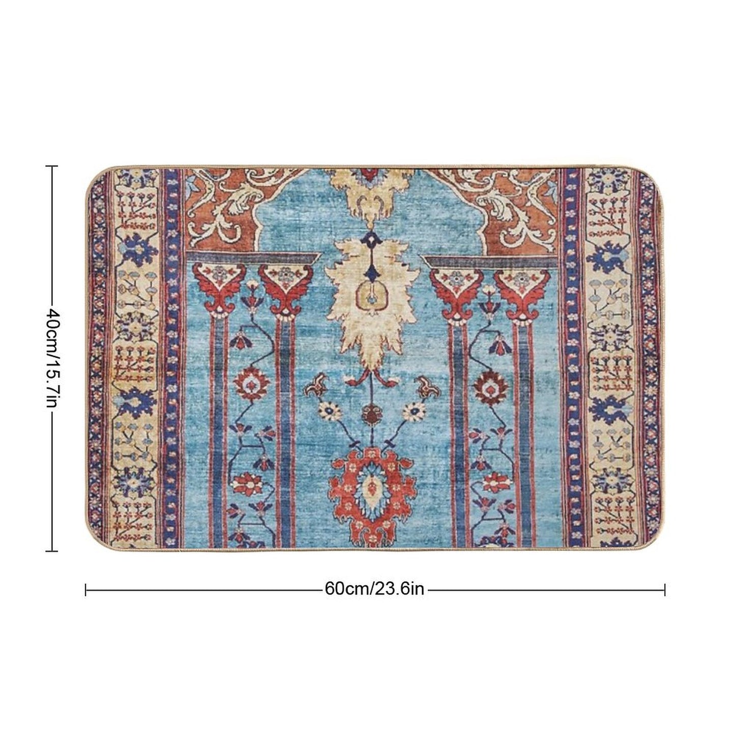 Antique Persian Silk Rug Print Bath Mat