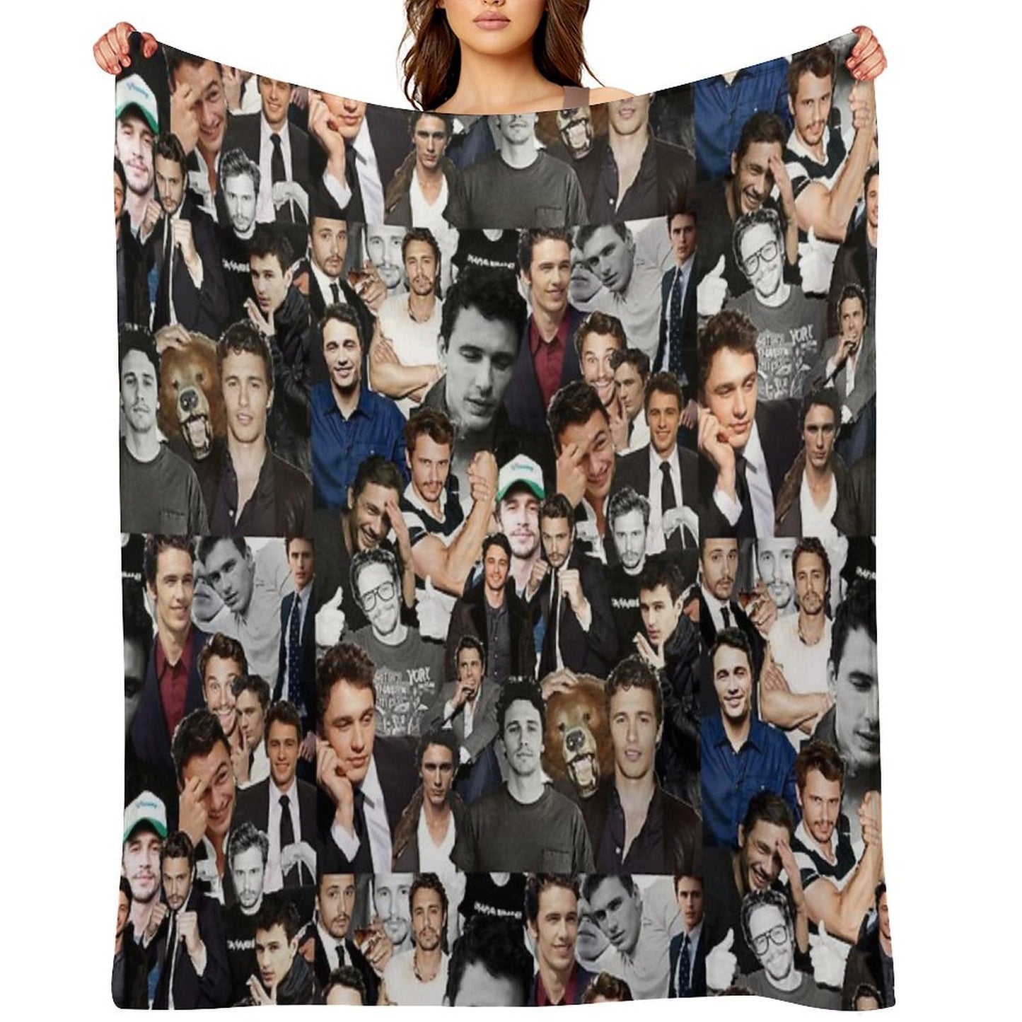 James Franco Collage Throw Blanket
