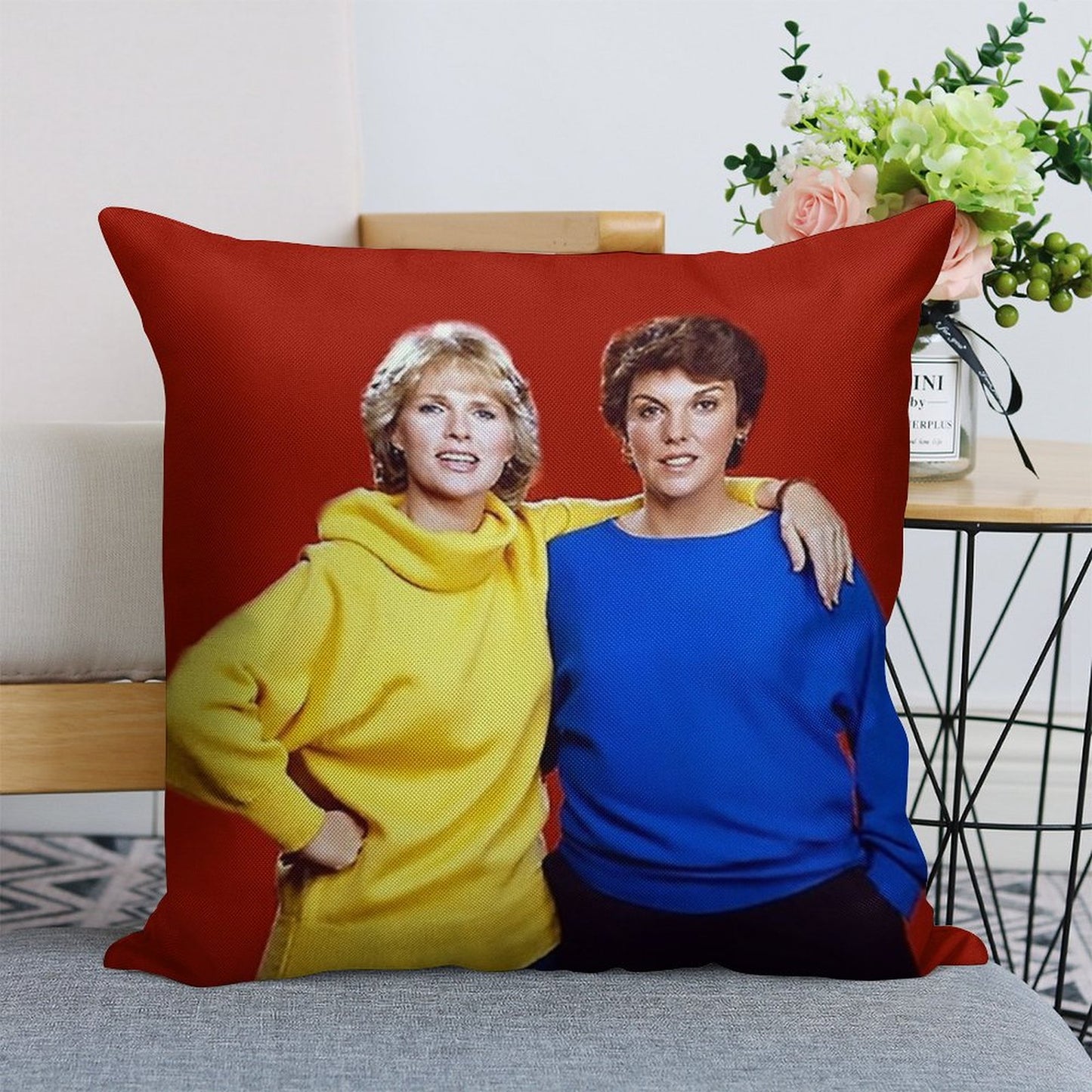 Cagney And Lacey Linen Throw Pillow Cover