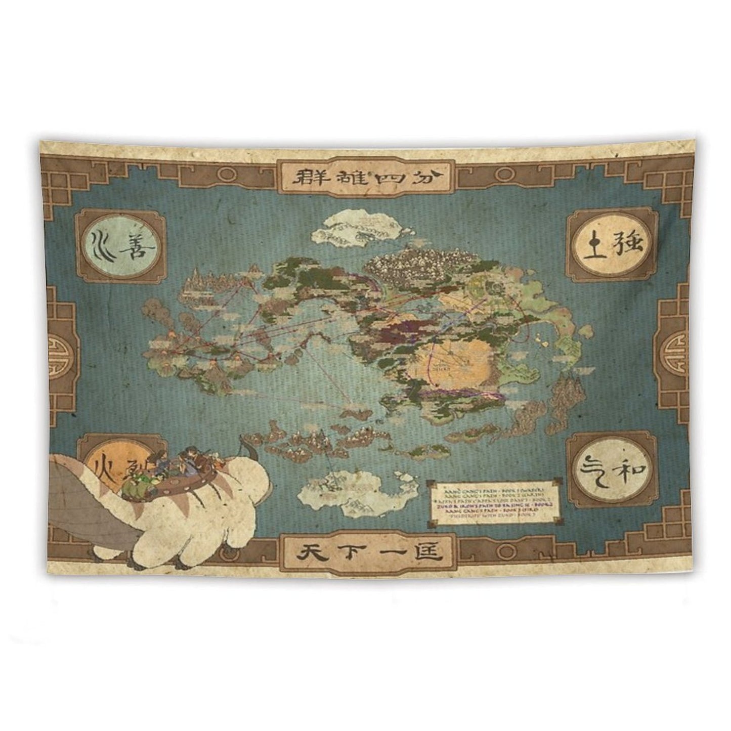Avatar The Last Airbender Map Tapestry