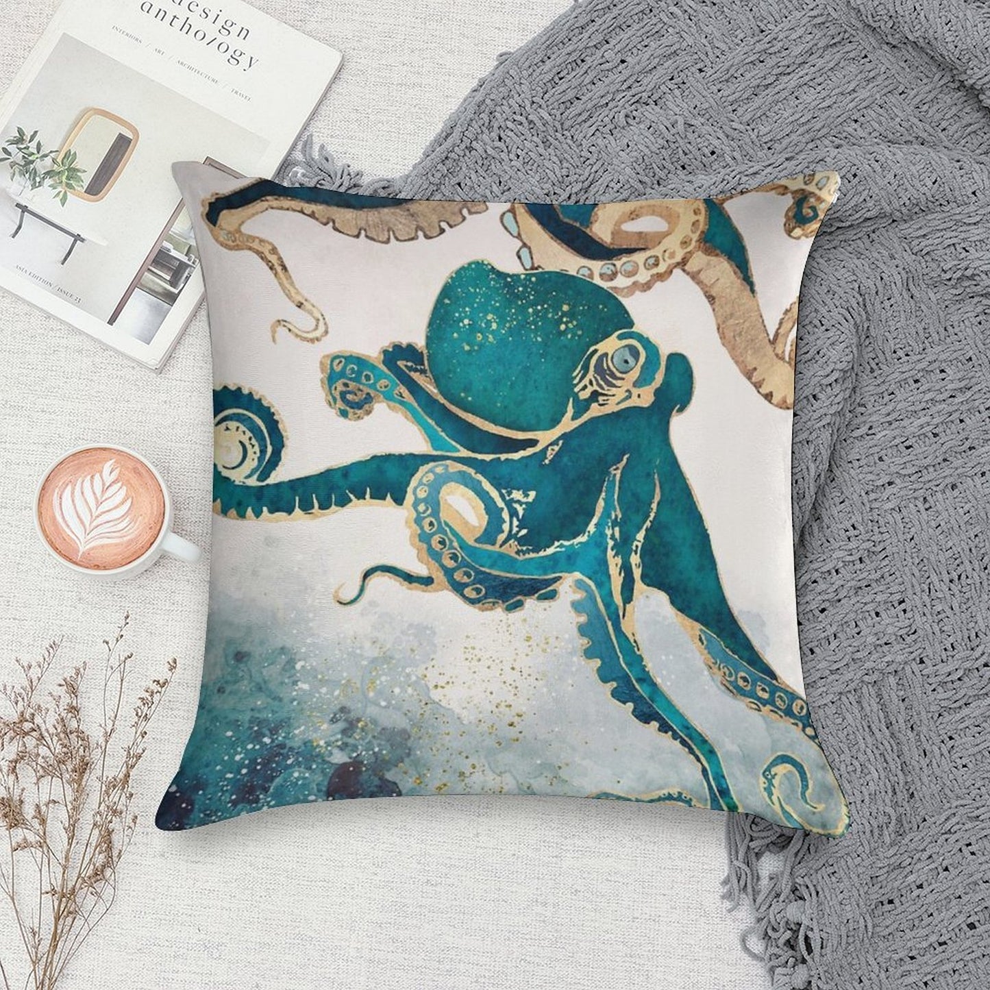 Underwater Dream V Soft Ultra-Soft Texture Throw Pillow