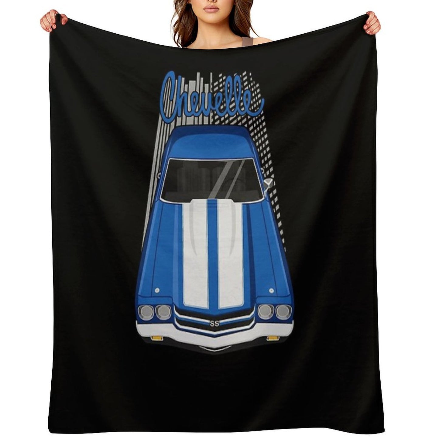 Chevrolet Chevelle SS 1970 - Fathom Blue Throw Blanket