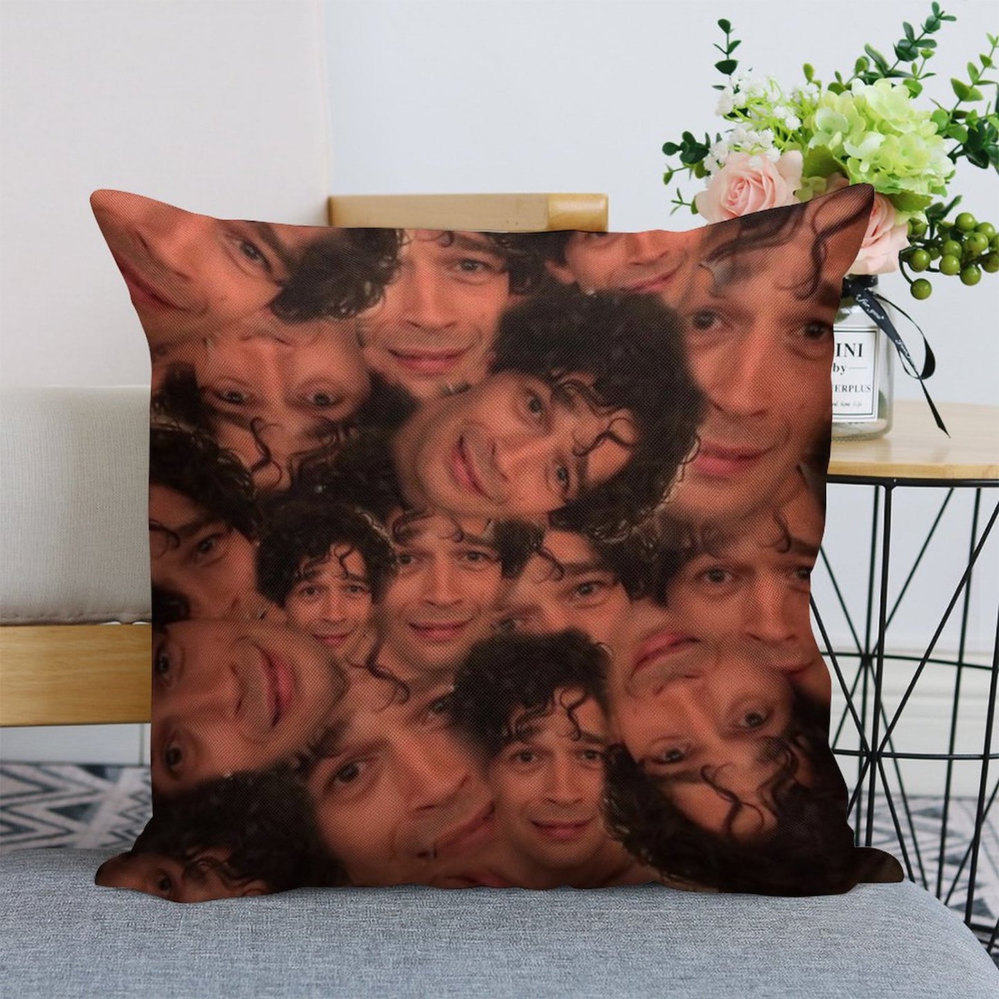 Matty Healy Linen Throw Pillow Cover