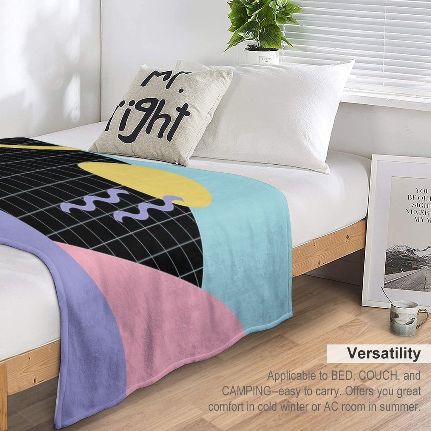 Memphis Pattern 7 - Retro 80s 90s Throw Blanket