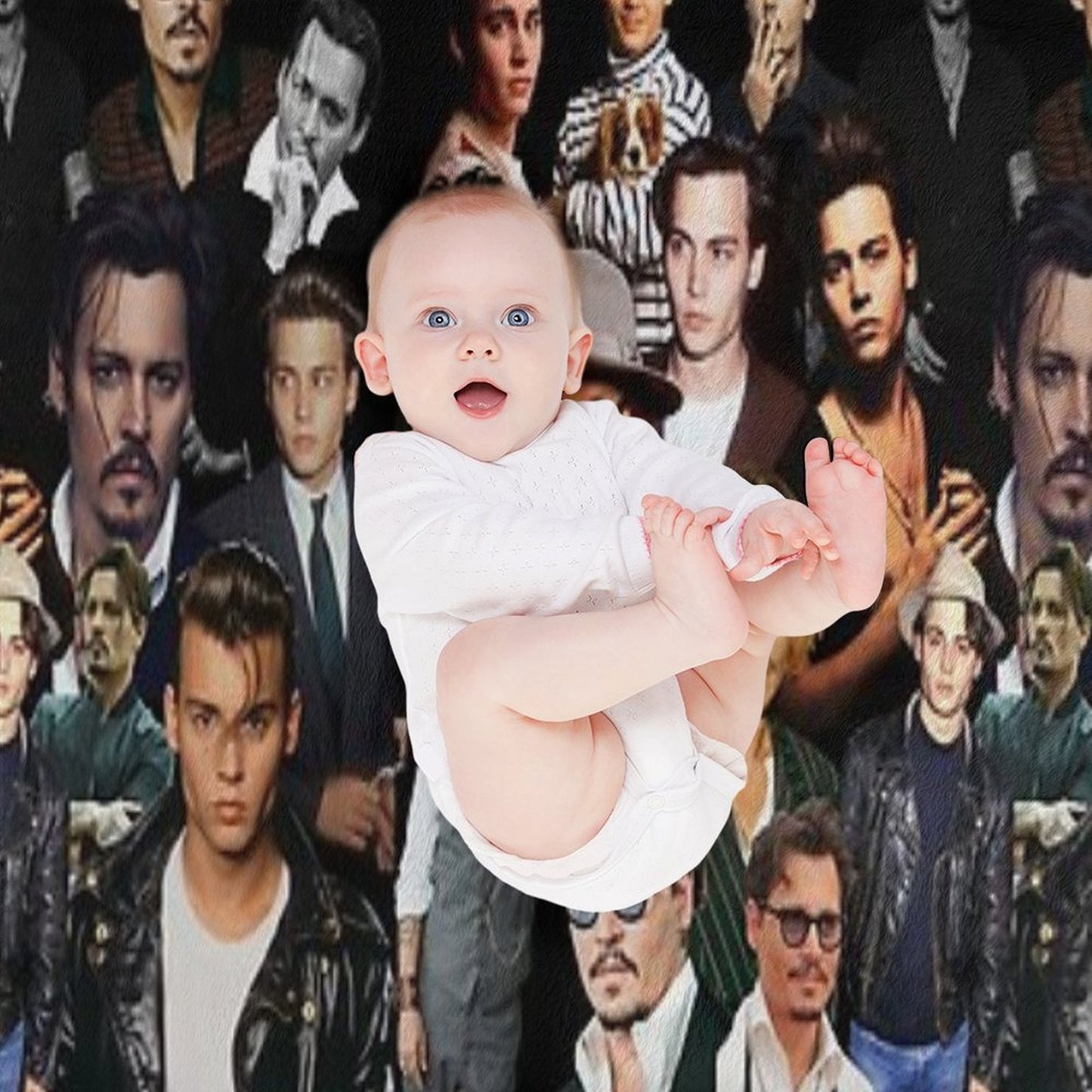 Johnny Depp Sexy Collage Throw Blanket