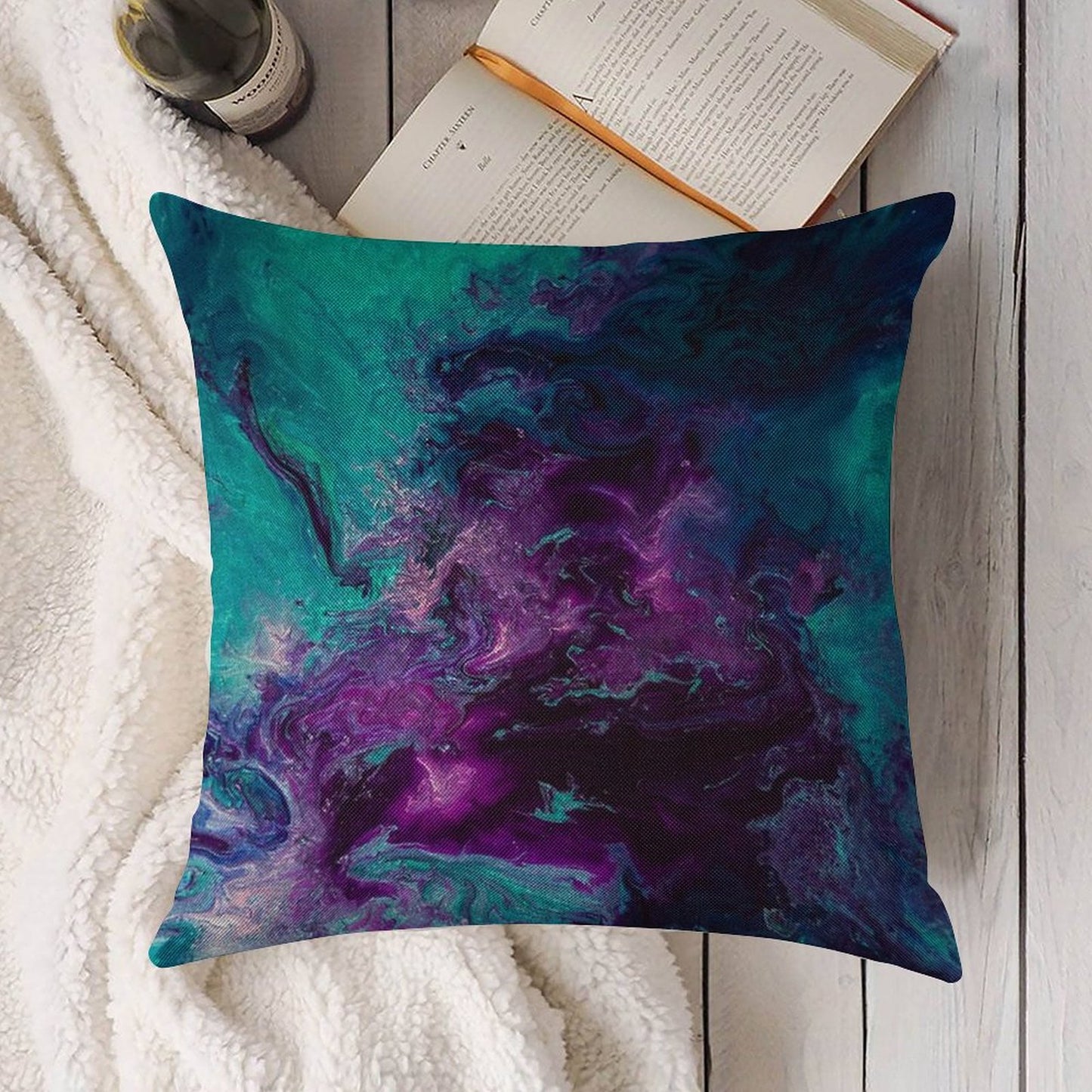 Nebulous Linen Throw Pillow Cover