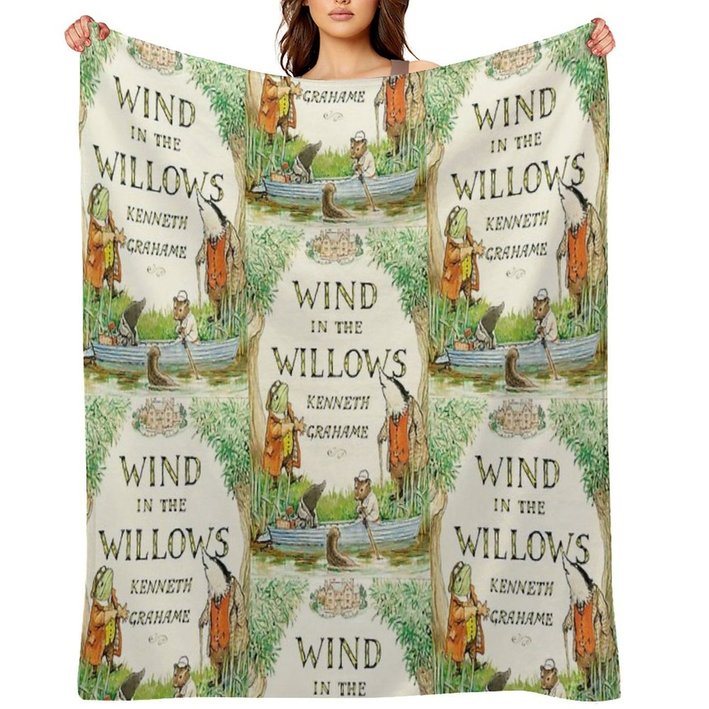 Wind in The Willows Book Cover Throw Blanket