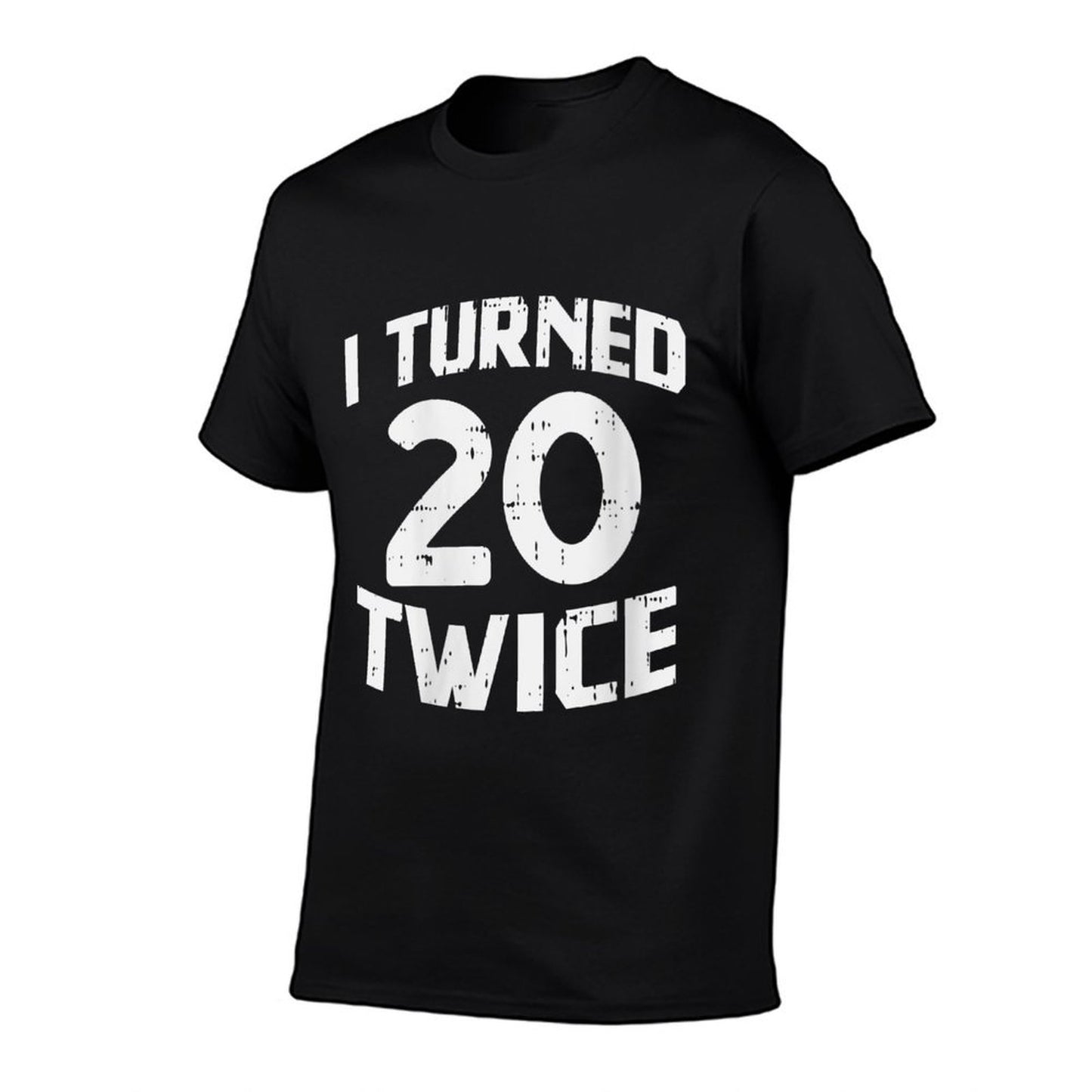 Womens I Turned 20 Twice Funny 40 Year Old 40th Birthday Party Gift Ribbed Collar T-Shirt