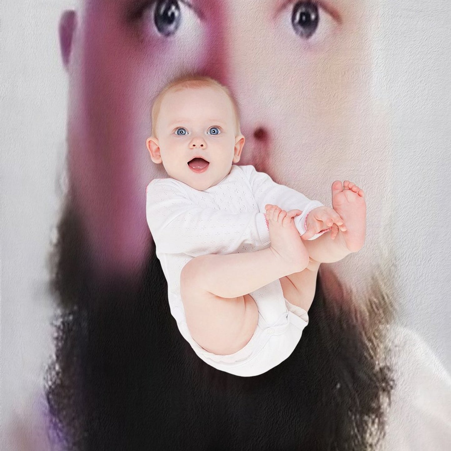 Joeyy Airbrush Squareprint Throw Blanket