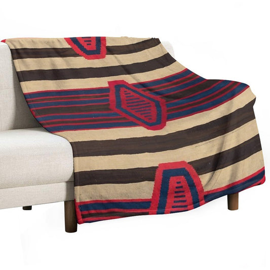 Indigenous Designs I Chief's Blanket Navajo Weavings Throw Blanket