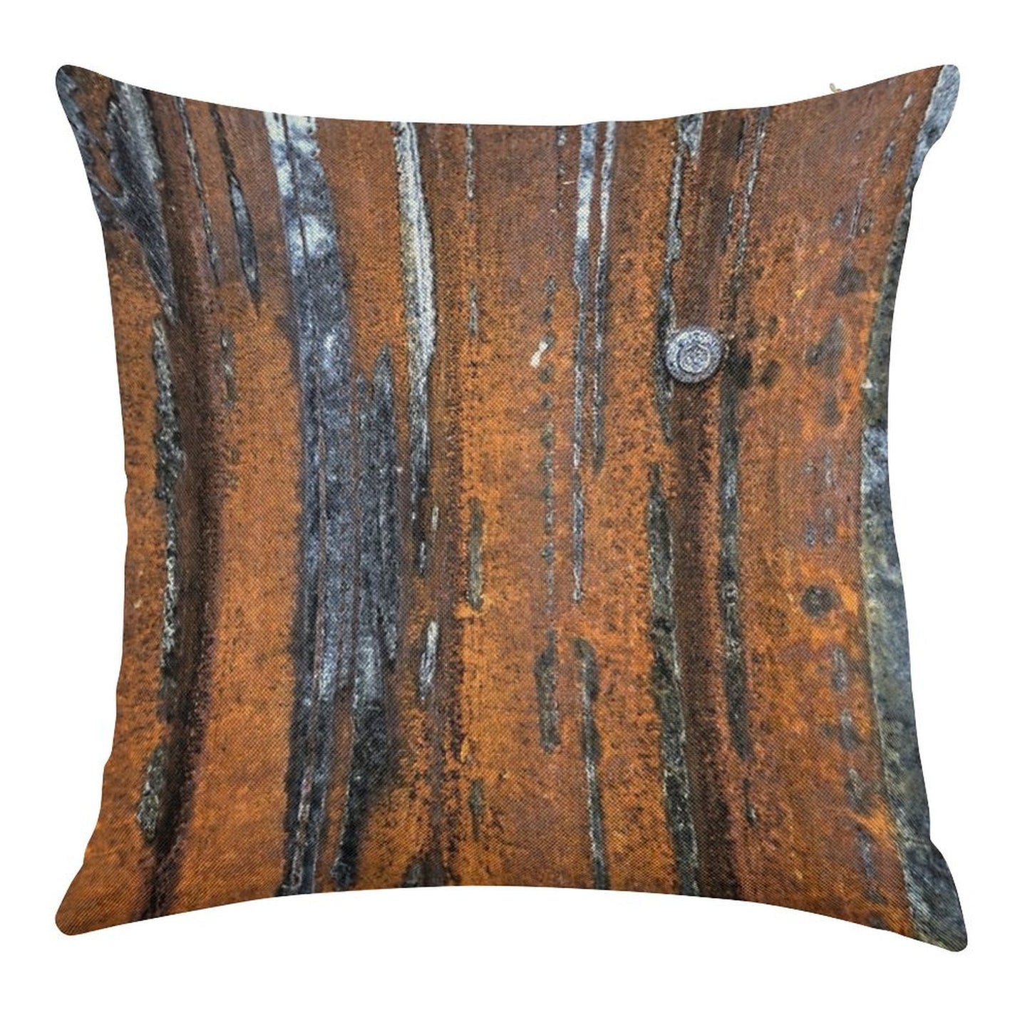 Rust Linen Throw Pillow Cover