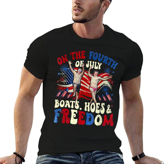 On The Fourth Of July Boats, Hoes & Freedom Relaxed-fit T-Shirt