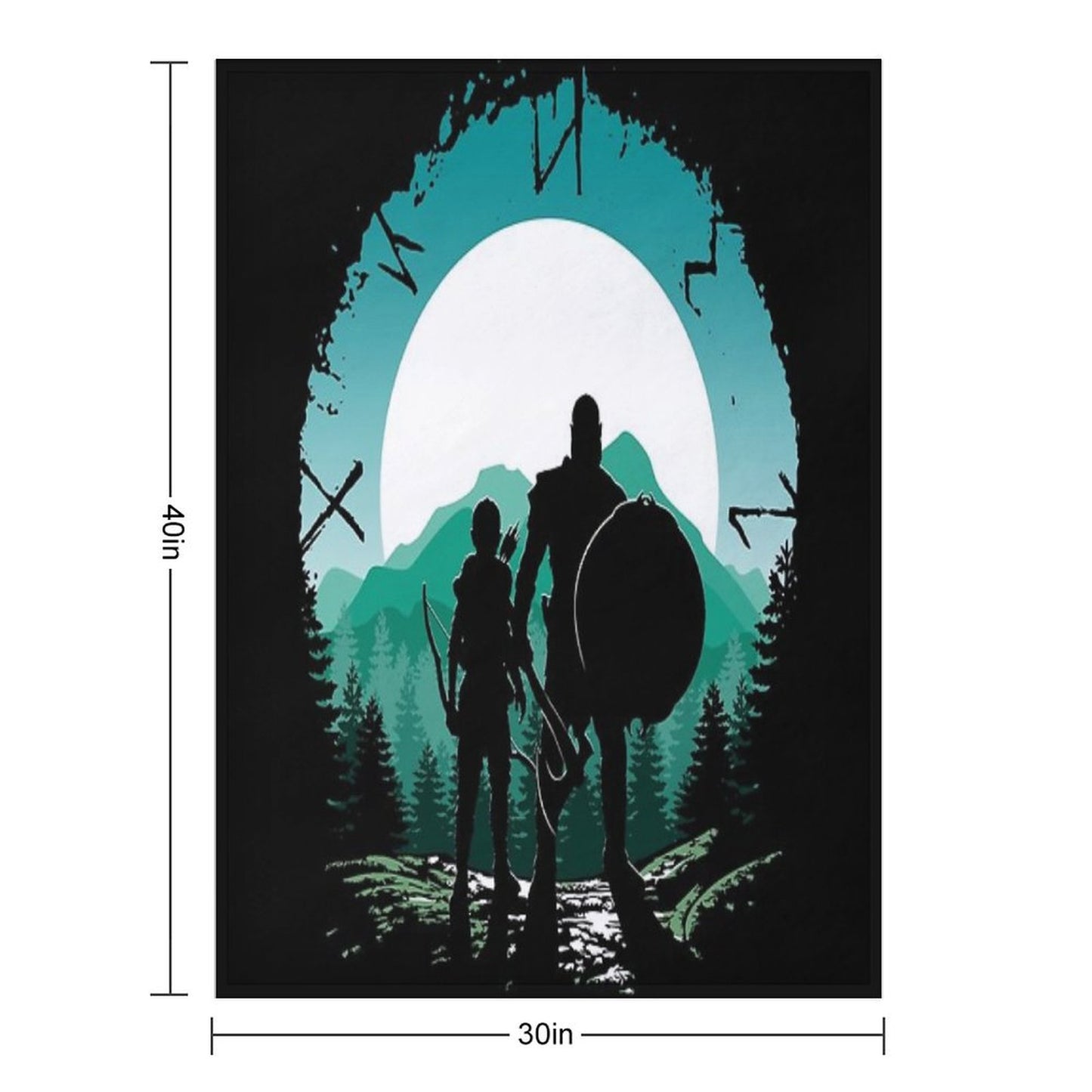 Kratos And Son Throw Blanket