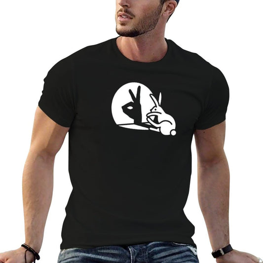 Funny Rabbit Hand Shadow Puppets Humor Pop Art Durable T-Shirt