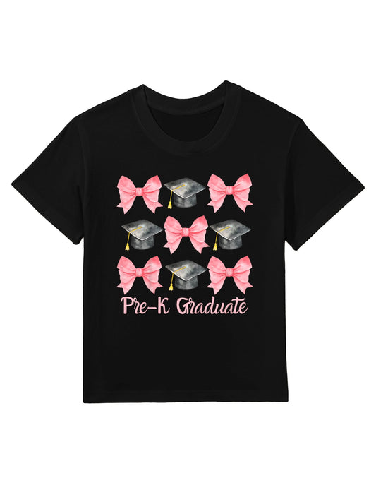 Kids Cute Pre-K Graduation Pre-K Graduate Pink Bow Girl Gift Kids T-Shirt