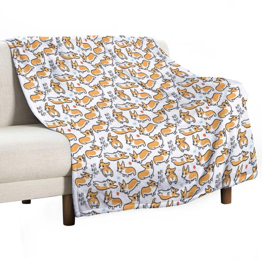 Cutie Corgis Throw Blanket