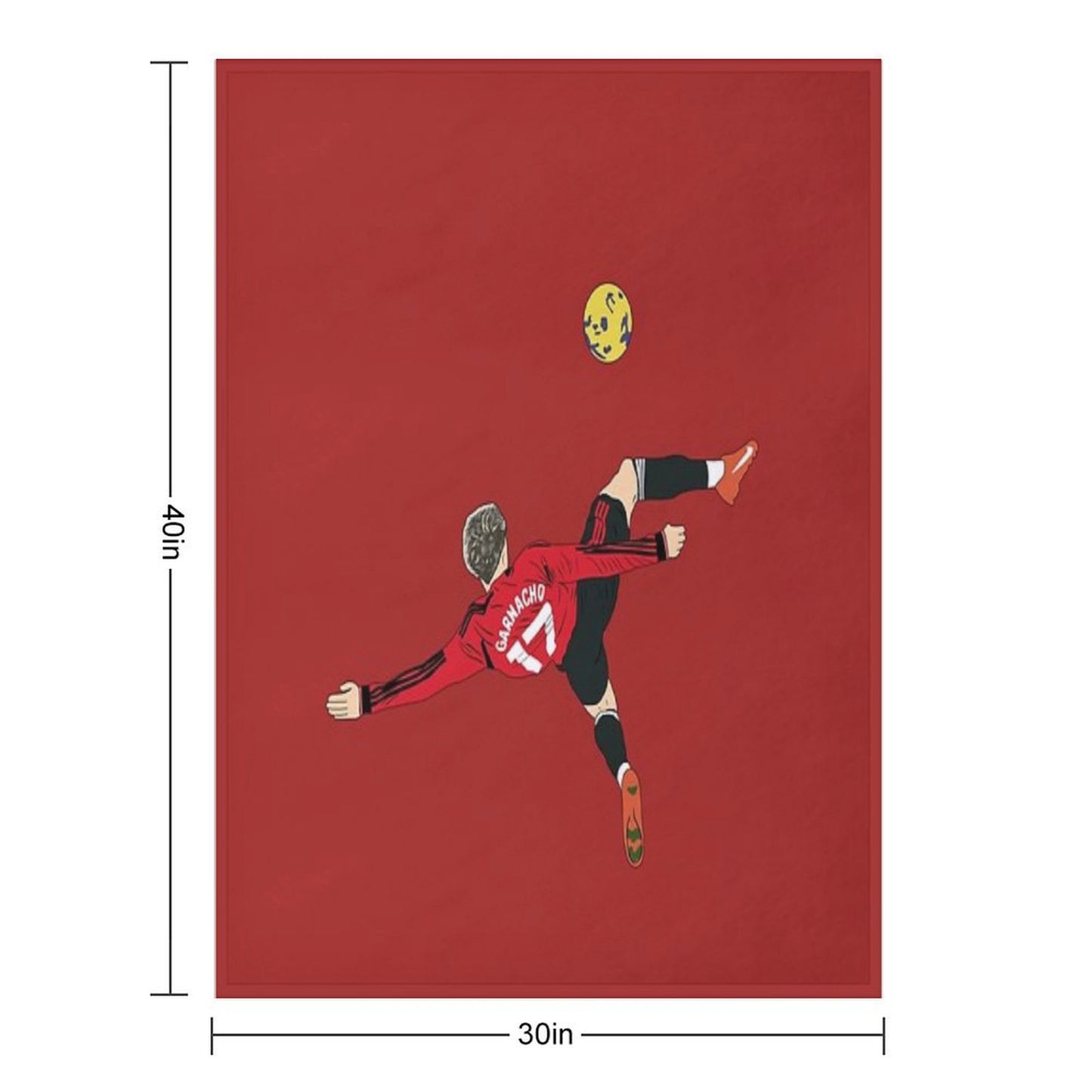 Alejandro Garnacho Bicycle Kick Overhead Goal Throw Blanket